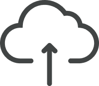 Ícono de nube de Powergate para almacenamiento y sincronización en la nube